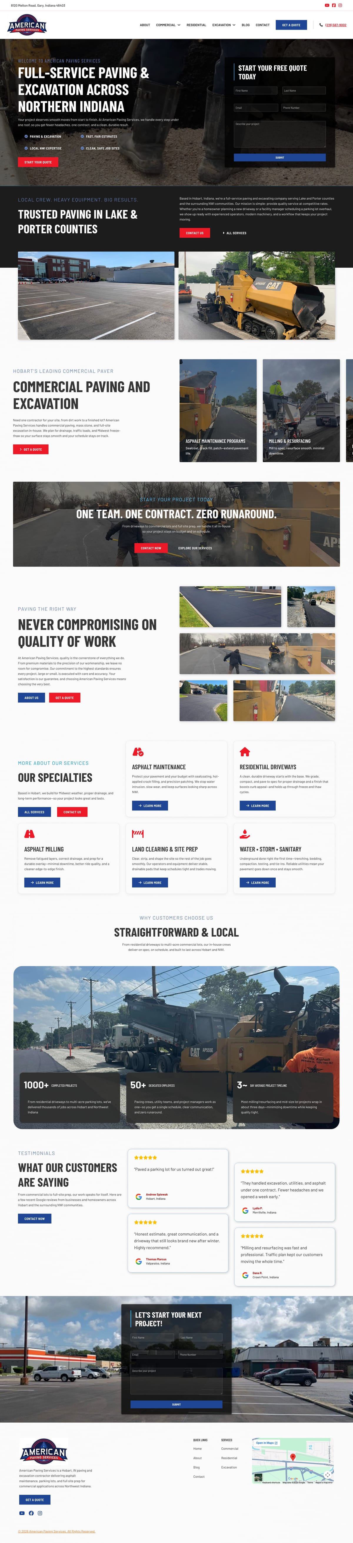 American Paving Services full website by True Mtn