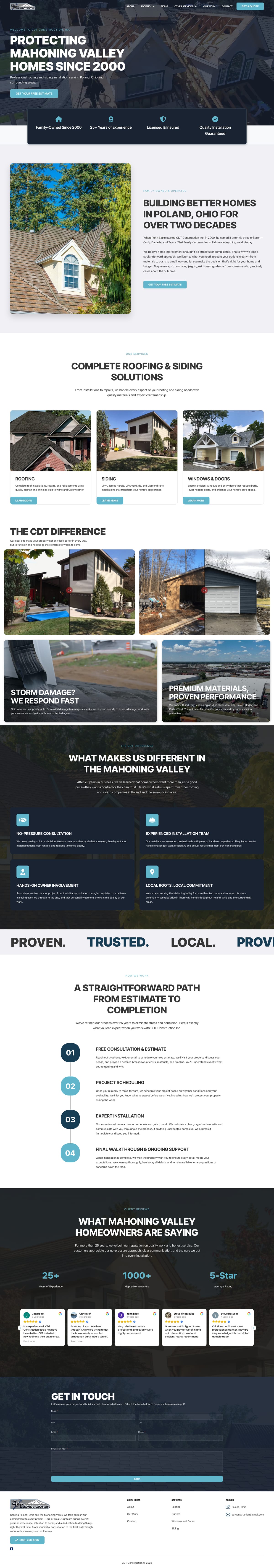CDT Construction full website by True Mtn