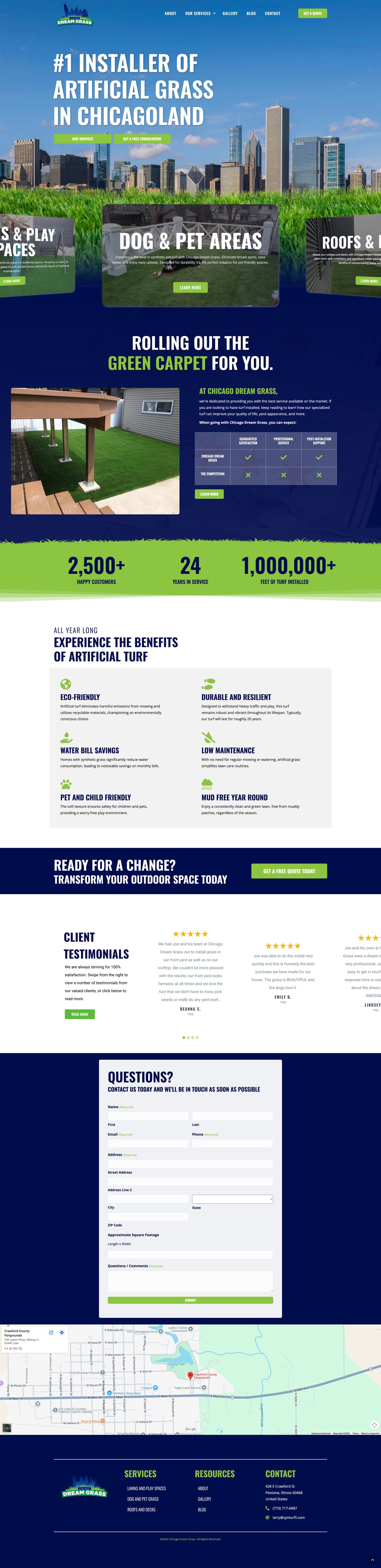 Chicago Dream Grass full website by True Mtn