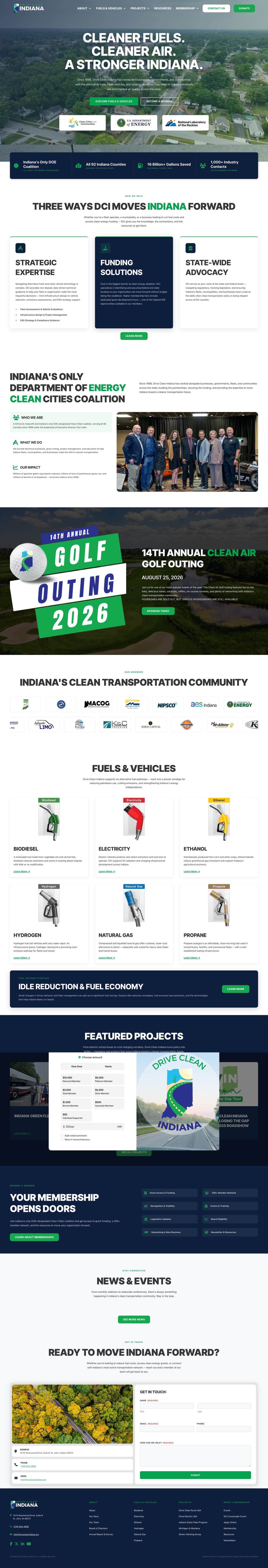 Drive Clean Indiana full website by True Mtn