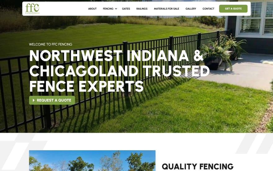 FFC Fencing website designed by True Mtn