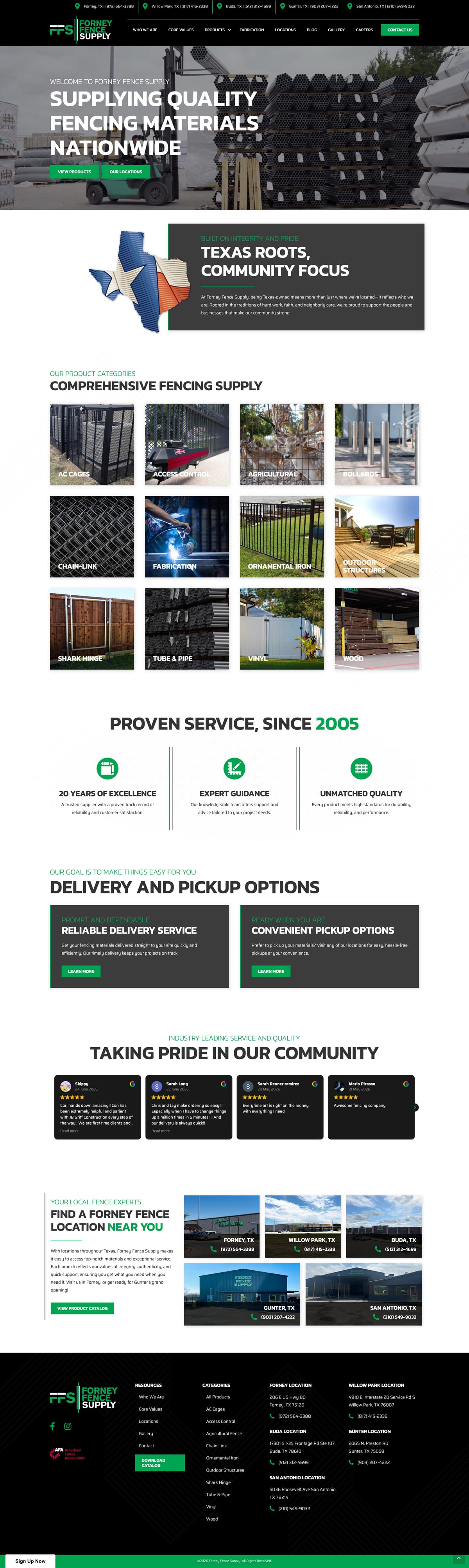 Forney Fence Supply full website by True Mtn