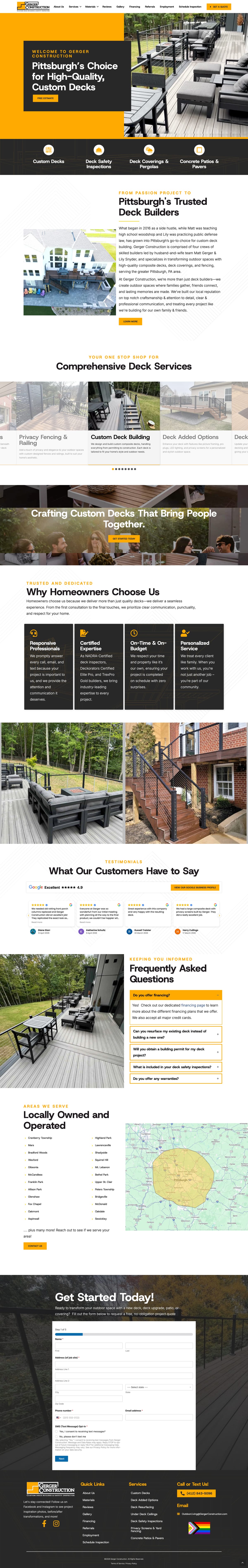 Gerger Construction full website by True Mtn