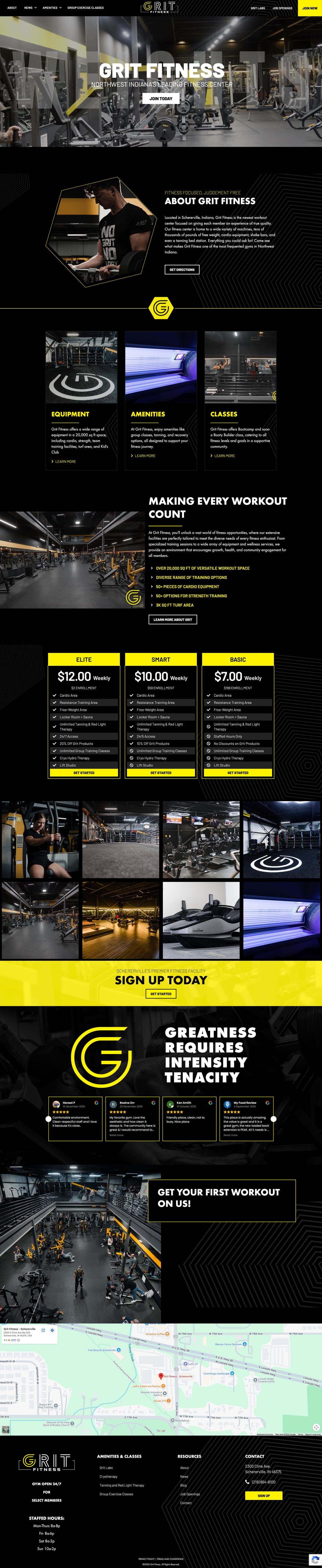 Grit Fitness full website by True Mtn