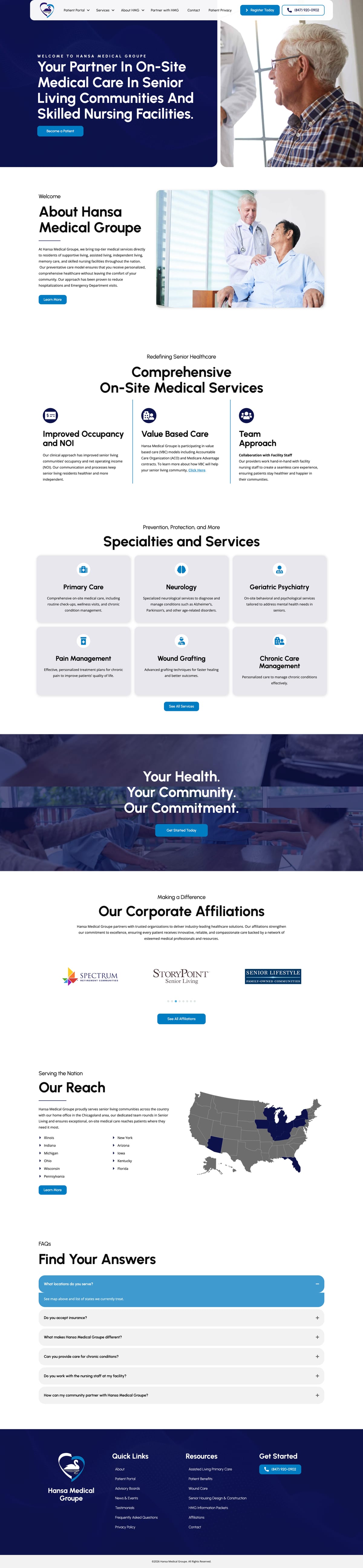 Hansa Medical Groupe full website by True Mtn
