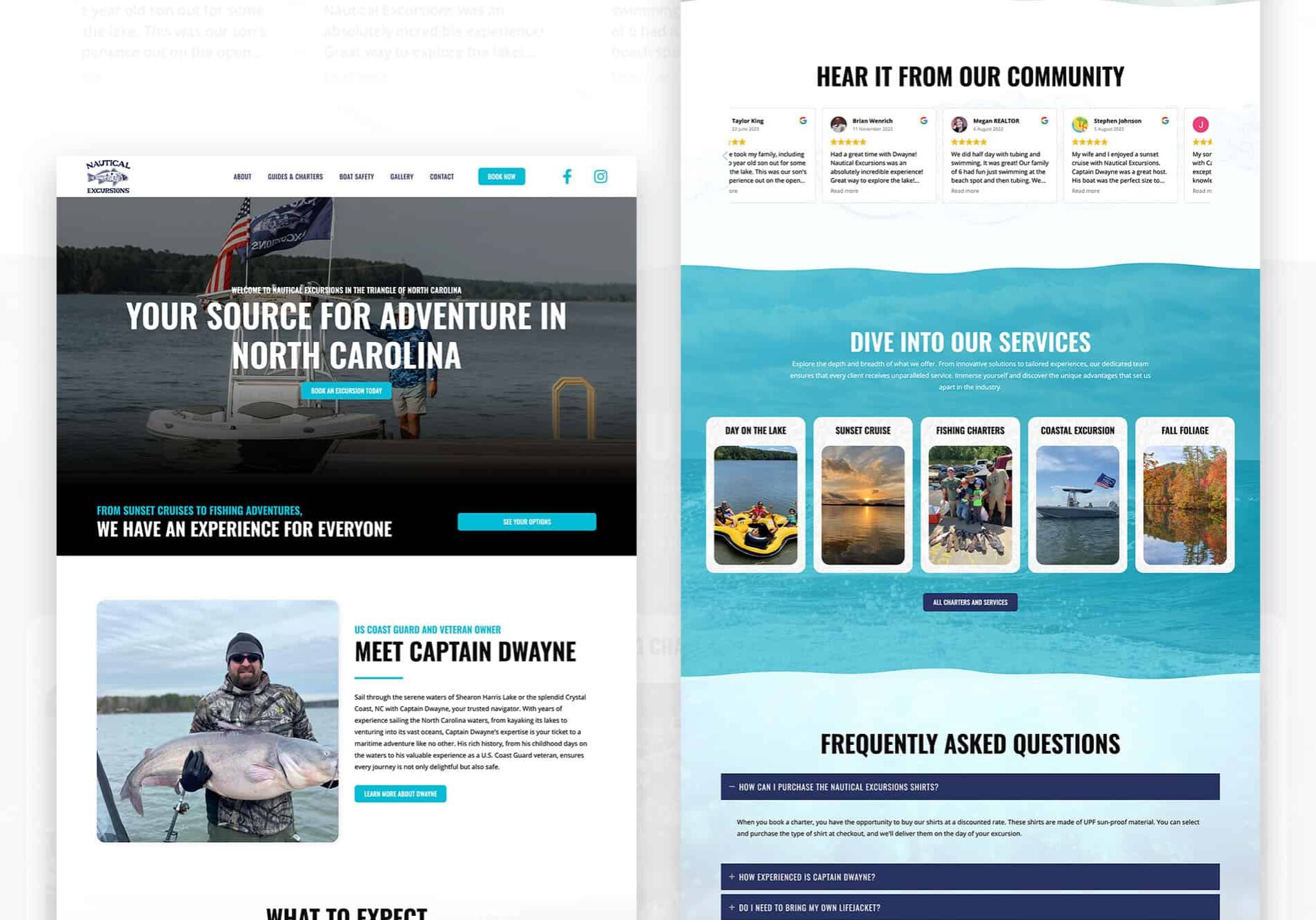 Nautical Excursions website design
