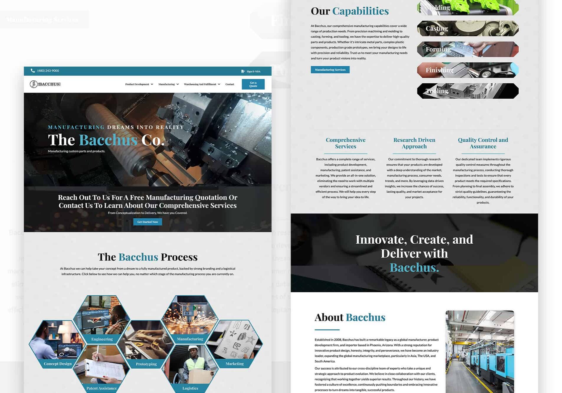 Bacchus CO website design