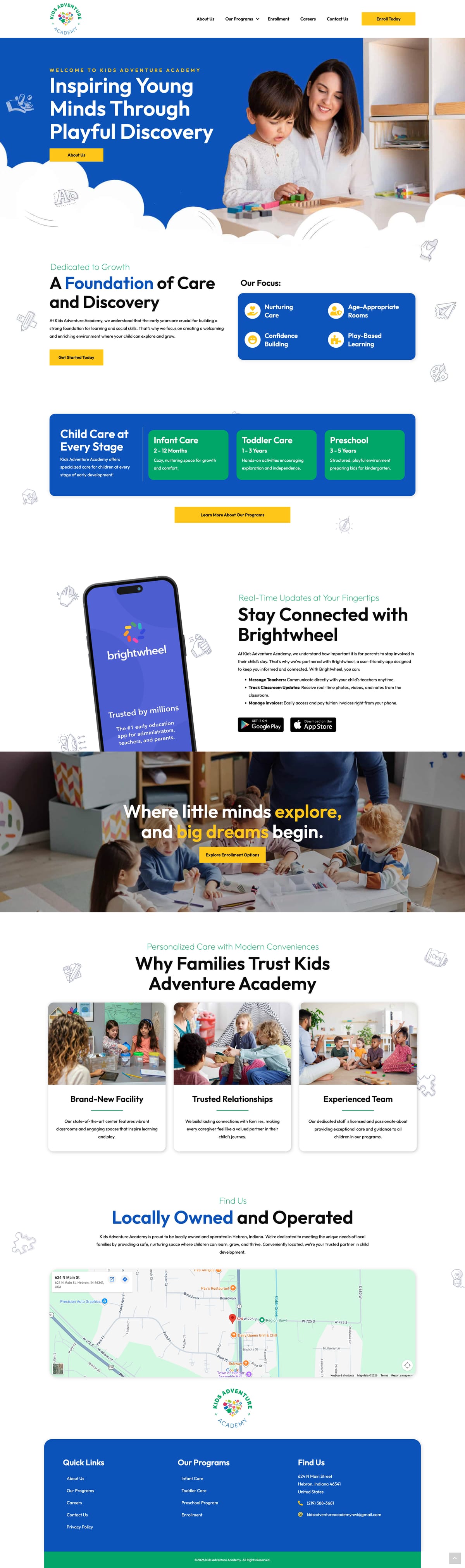 Kids Adventure Academy full website by True Mtn