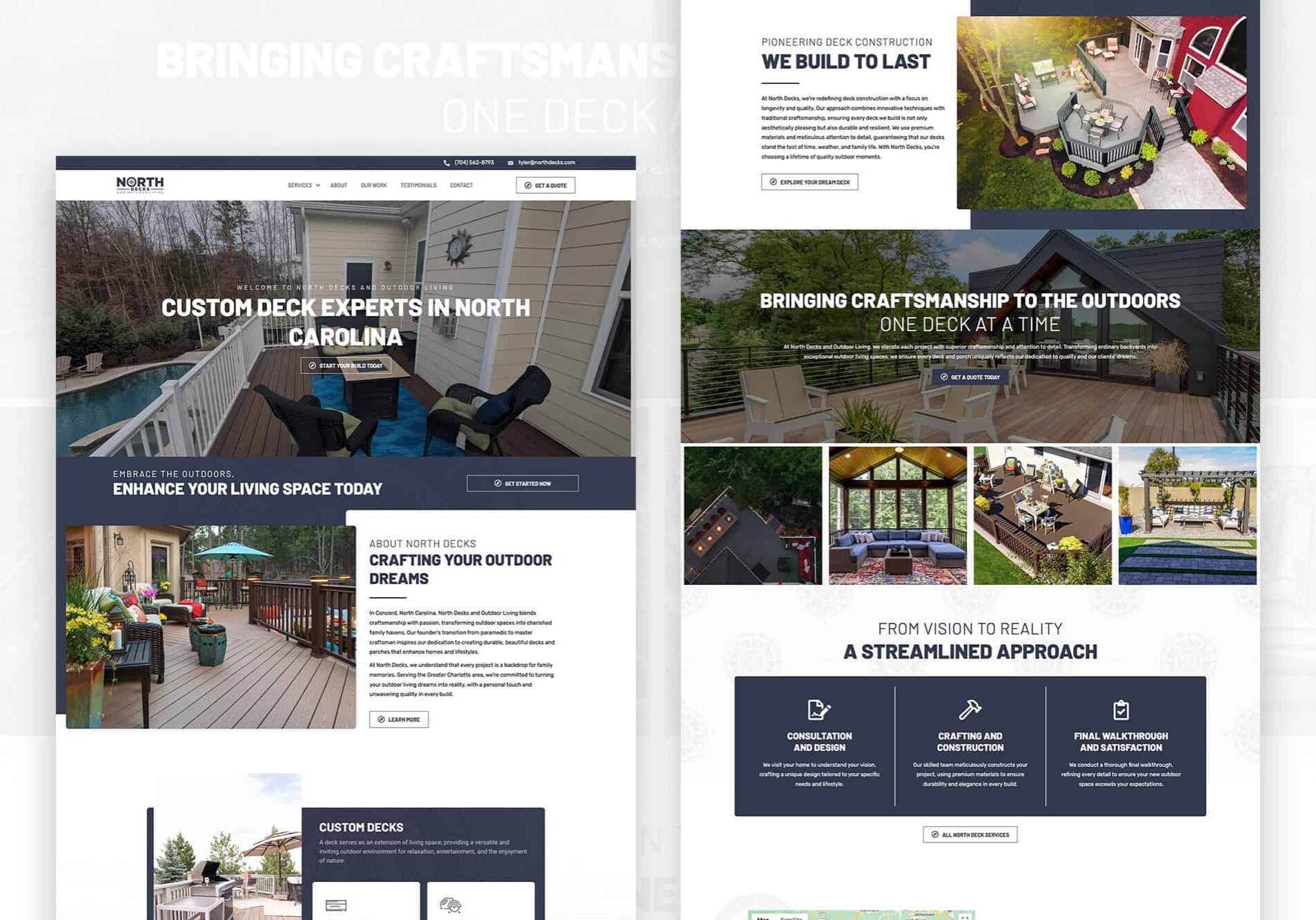 North Decks website design