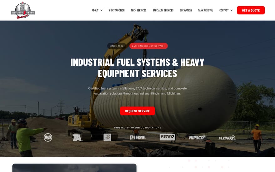 Northern Indiana Mechanical website designed by True Mtn