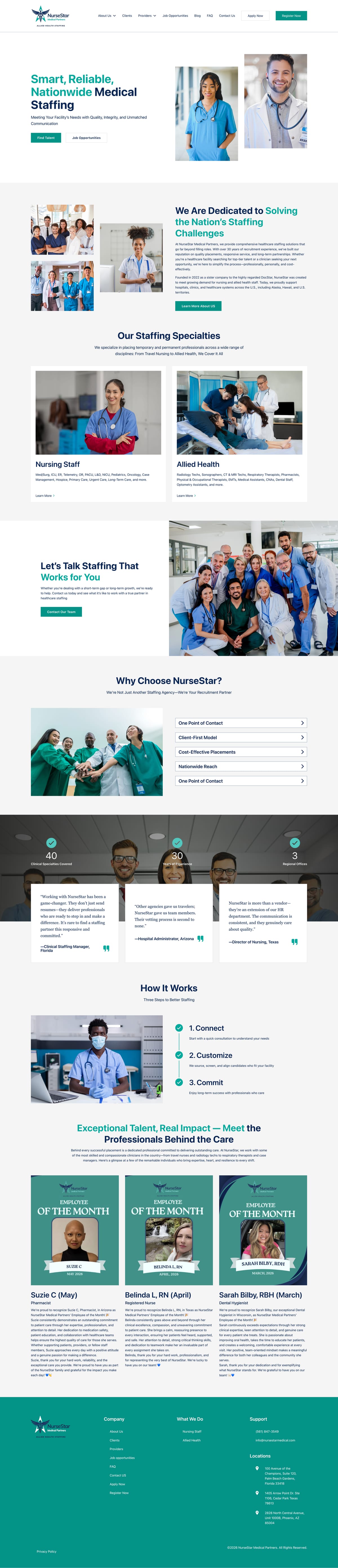 NurseStar Medical Partners full website by True Mtn