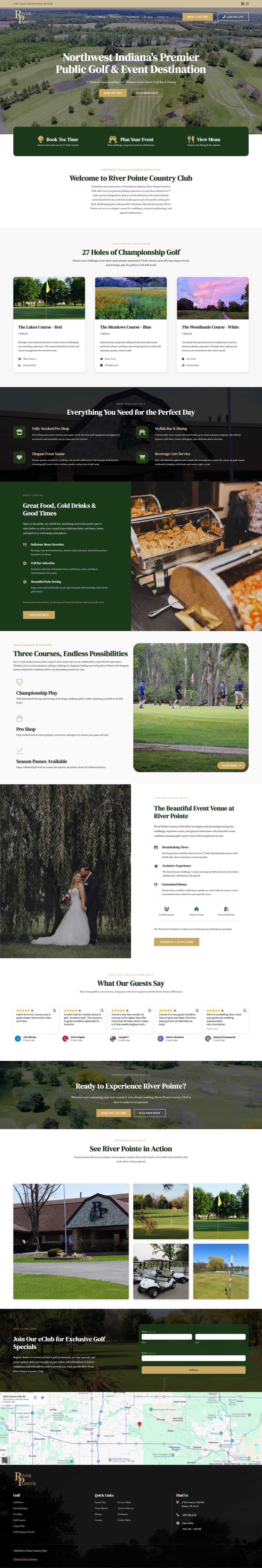 River Pointe Country Club full website by True Mtn