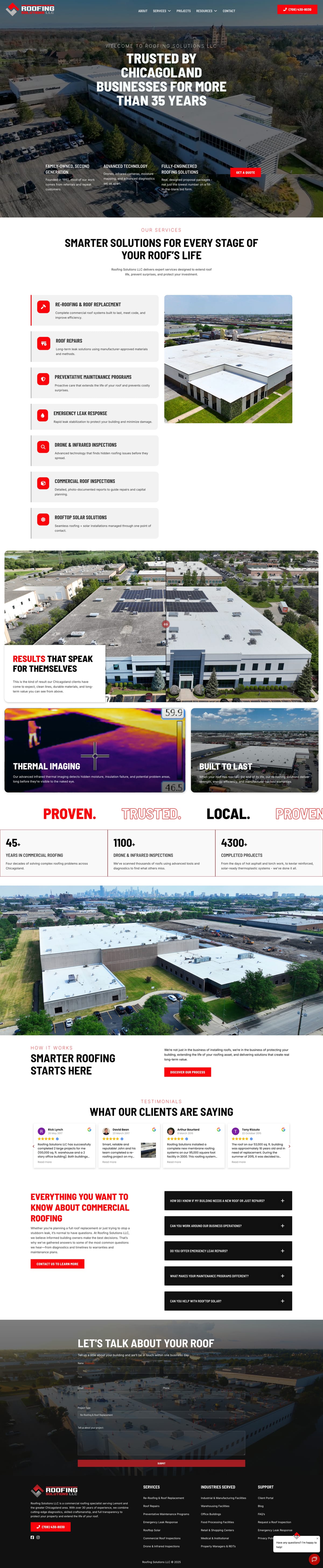 Roofing Solutions LLC full website by True Mtn