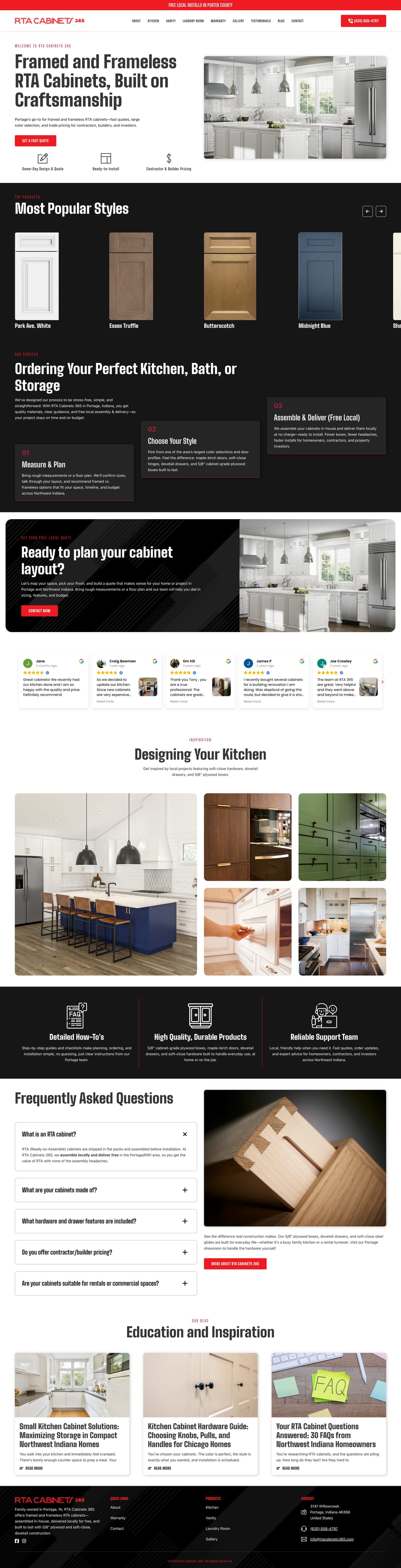 RTA Cabinets 365 full website by True Mtn