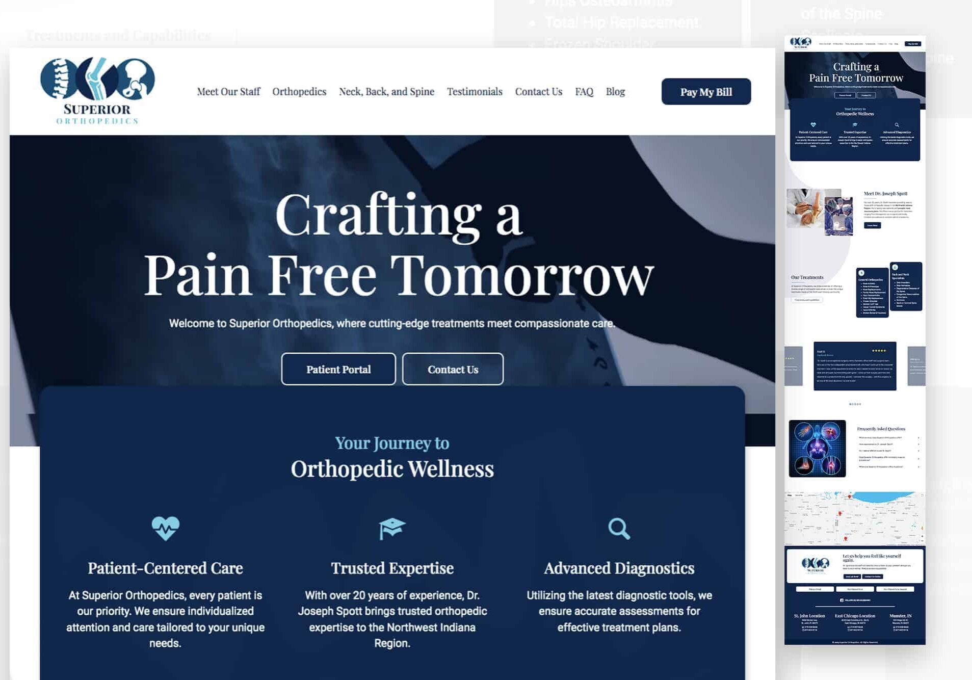Superior Orthopedics website design